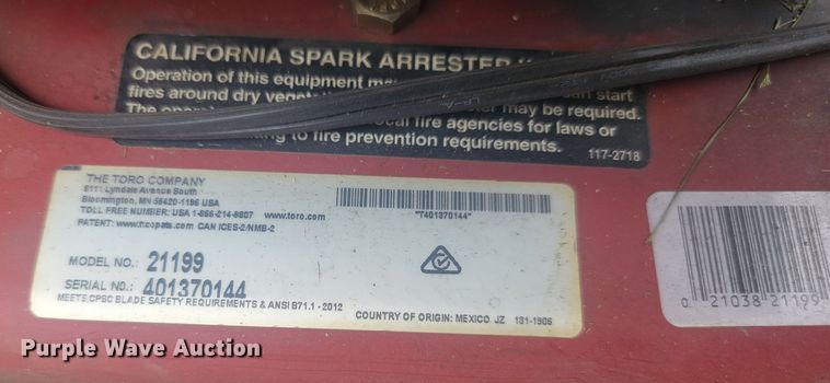 image for item JW9610 Toro TimeMaster 21199  push mower