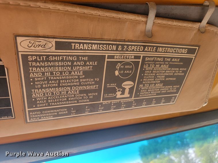 image for item JW9629 1984 Ford F800 dump flatbed truck