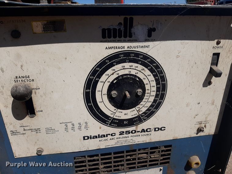 image for item KD9243 (2) Miller Dialarc 250 Welders