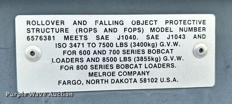 image for item KH9489 1993 Bobcat 853  skid steer loader