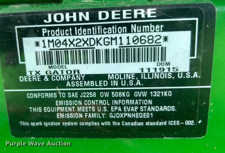 image for item KH9500 (2) John Deere utility vehicles