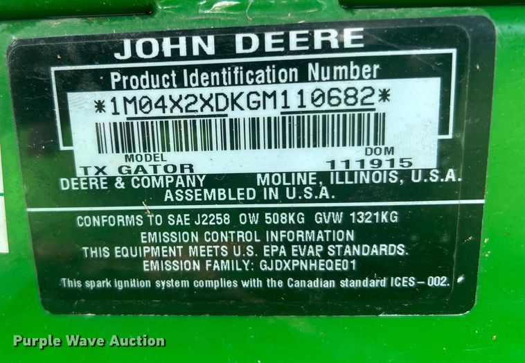 image for item KH9500 (2) John Deere utility vehicles