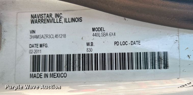 image for item KH9507 2012 International 4400 SBA  medical scanner truck