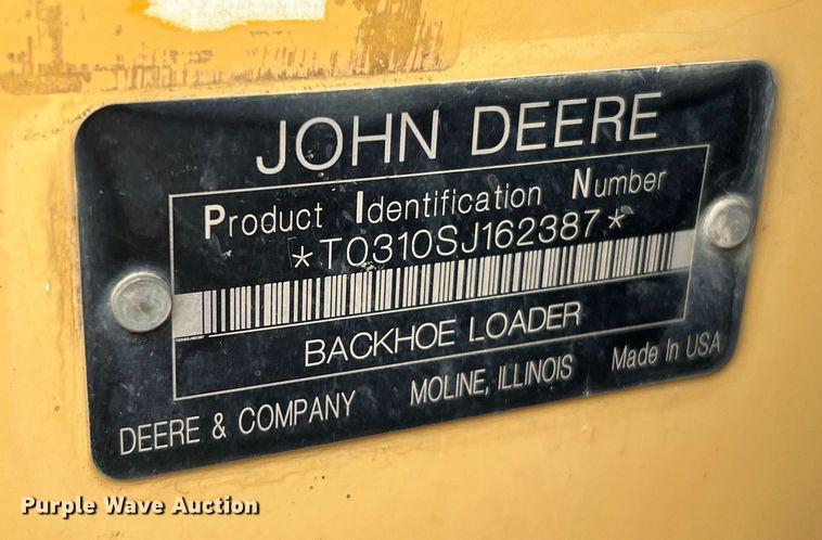 image for item LF9511 2008 John Deere 310SJ  backhoe