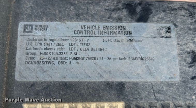 image for item LF9521 2015 Chevrolet Tahoe Police  SUV