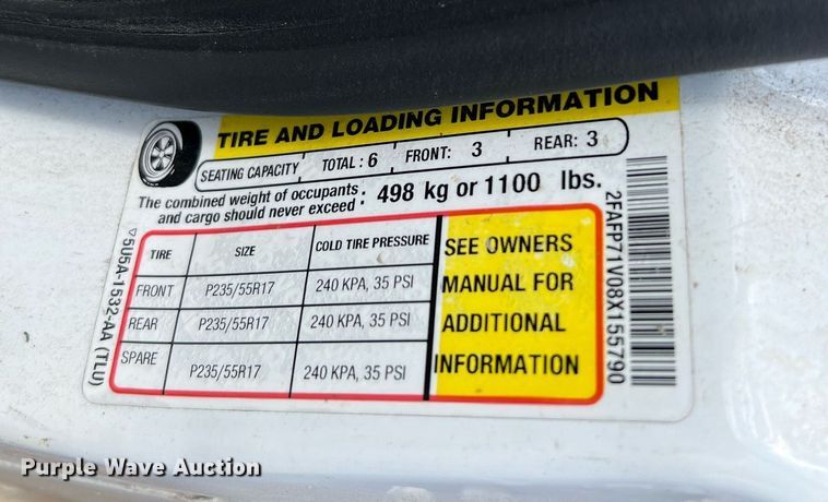 image for item LF9524 2008 Ford Crown Victoria Police Interceptor