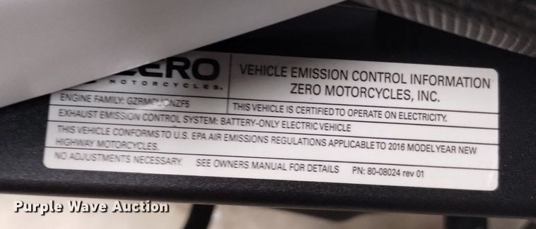 image for item LN9829 2016 Zero FX  motorcycle