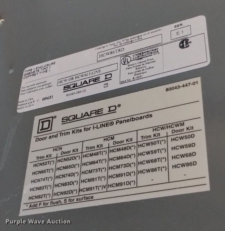 image for item LN9833 (2) Square D breaker boxes