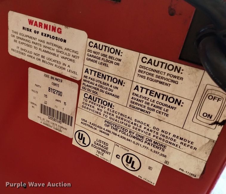 image for item LN9843 Coats 700 tire balancer