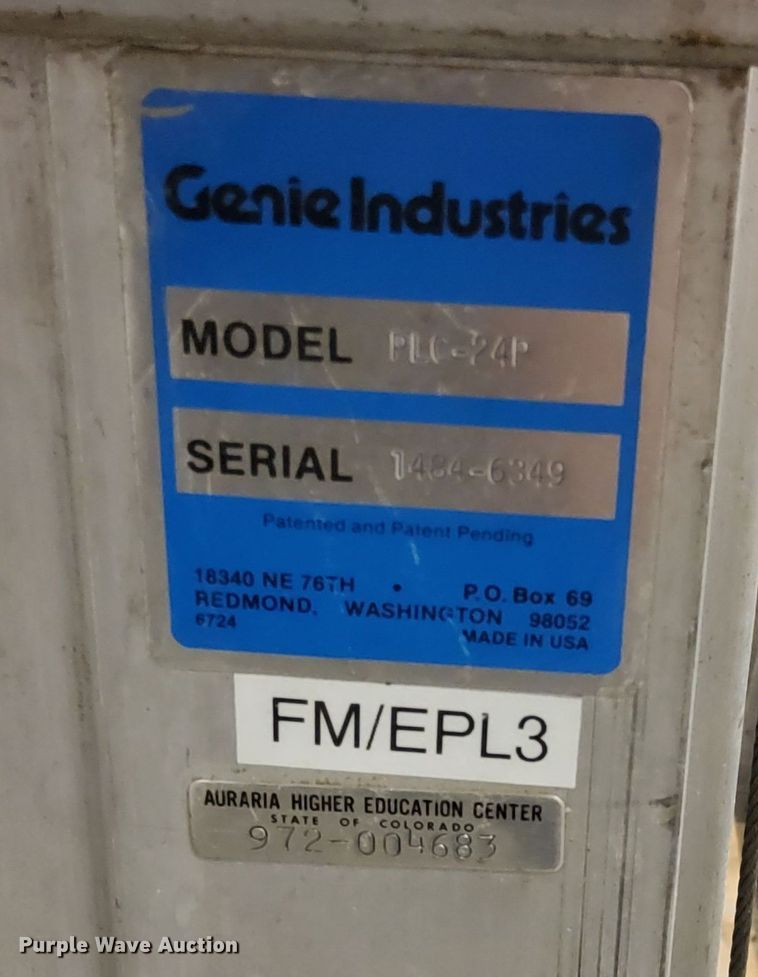 image for item LN9846 Genie PLC-24P  vertical lift