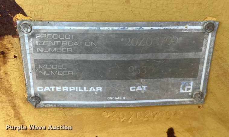 image for item LU9783 1989 Caterpillar 953  track loader