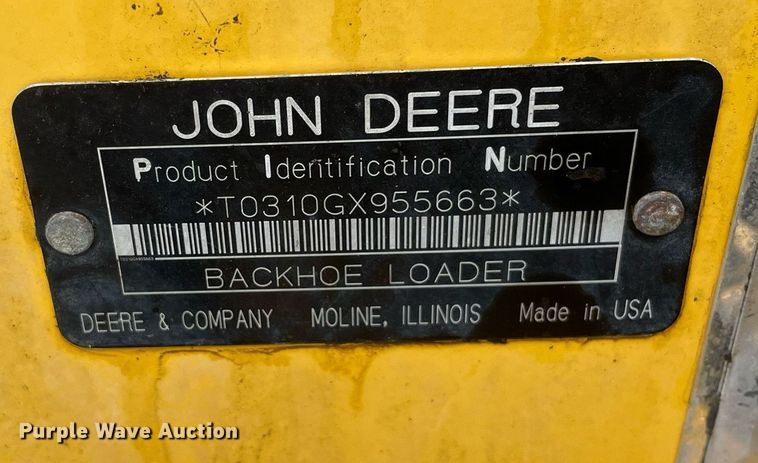 image for item LV9909 2006 John Deere  310G backhoe