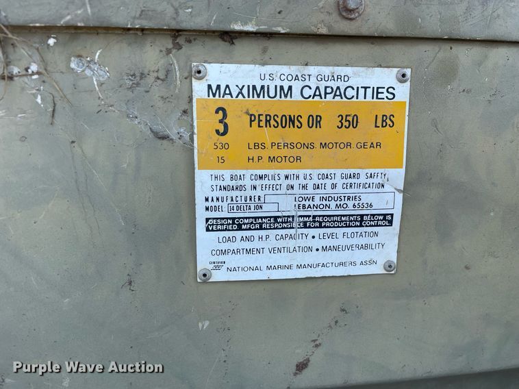 image for item LV9913 (3) 1991 Lowe 14 Delta Jon boats