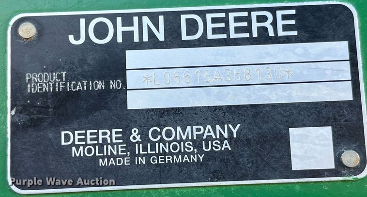 image for item MG9494 John Deere 6615  MFWD tractor