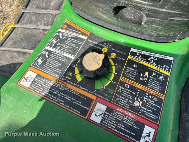 image for item MG9497 John Deere X320  lawn mower