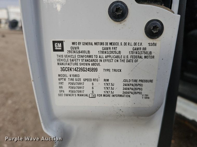 image for item MH9444 2006 Chevrolet Silverado 1500  pickup truck