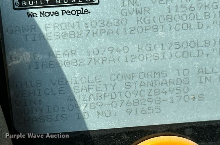 image for item ML9080 2009 Freightliner Thomas B2  school bus