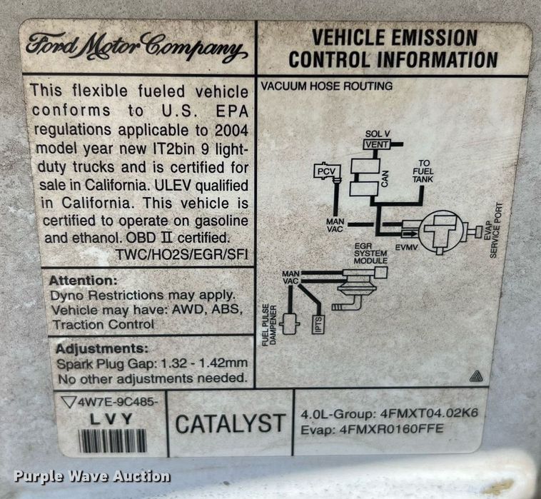 image for item NA9209 2004 Ford Explorer SUV