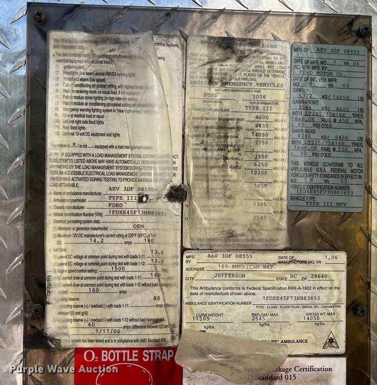image for item NA9212 2010 Ford E450 ambulance