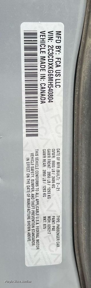 image for item NP9677 2021 Dodge Charger Police