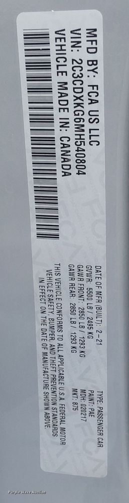 image for item NP9677 2021 Dodge Charger Police