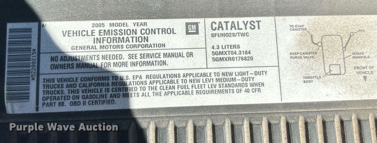 image for item NQ9858 2005 Chevrolet  Silverado 1500 pickup truck