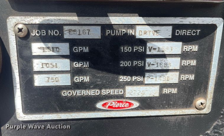 image for item NX9834 1994 Pierce Arrow  fire truck