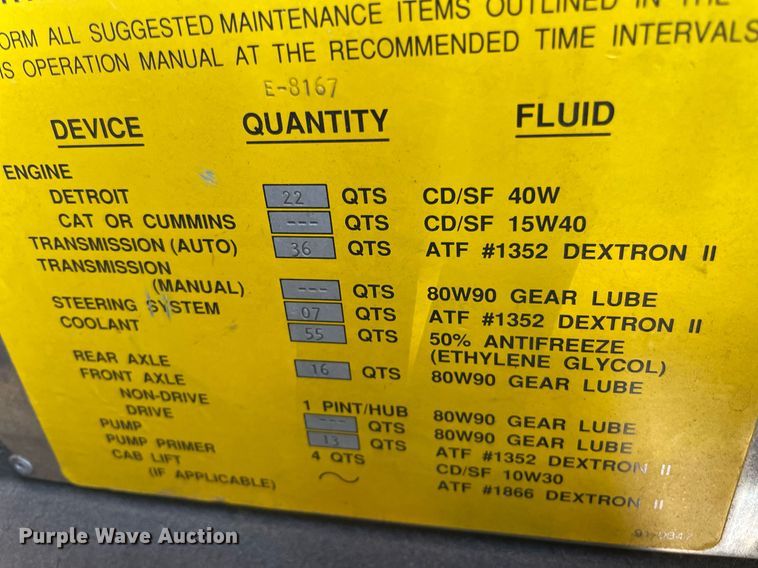 image for item NX9834 1994 Pierce Arrow  fire truck