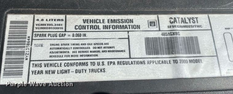 image for item NX9857 2000 Chevrolet Silverado 1500  pickup truck