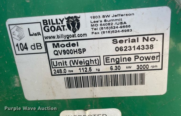 image for item NY9969 QuietVac QV900HSP  lawn vacuum