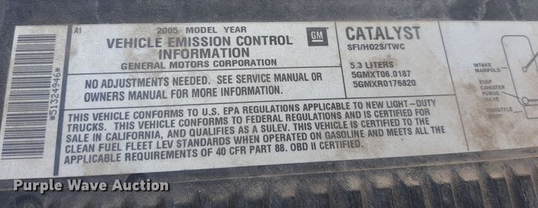 image for item OF9481 2005 Chevrolet Silverado 1500  Ext. Cab pickup truck