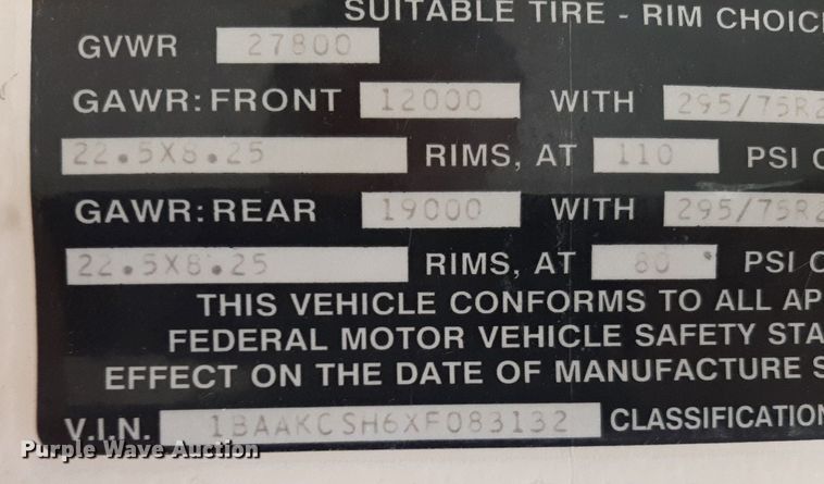 image for item OF9509 1999 Blue Bird  school bus