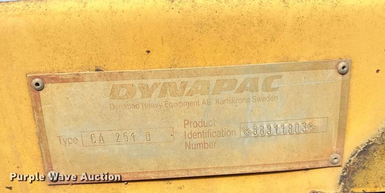 image for item OG9166 1994 Dynapac CA251D  single drum roller