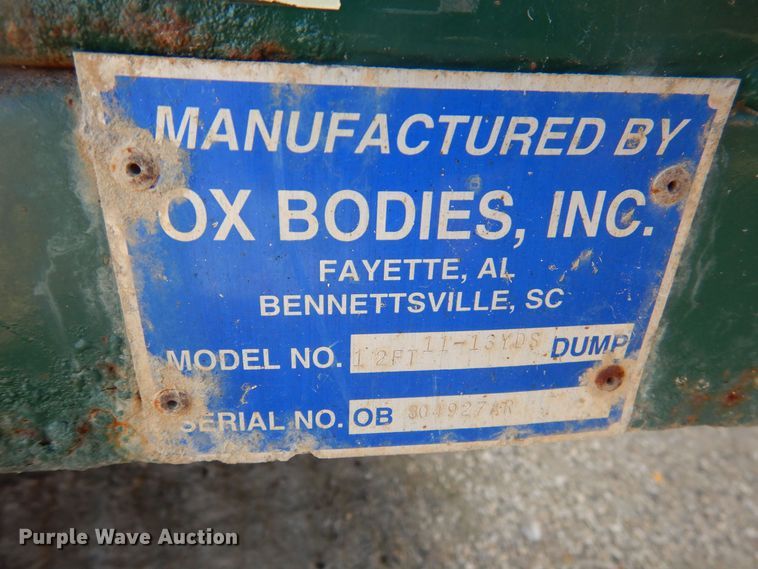 image for item OG9212 Ox Bodies  dump bed