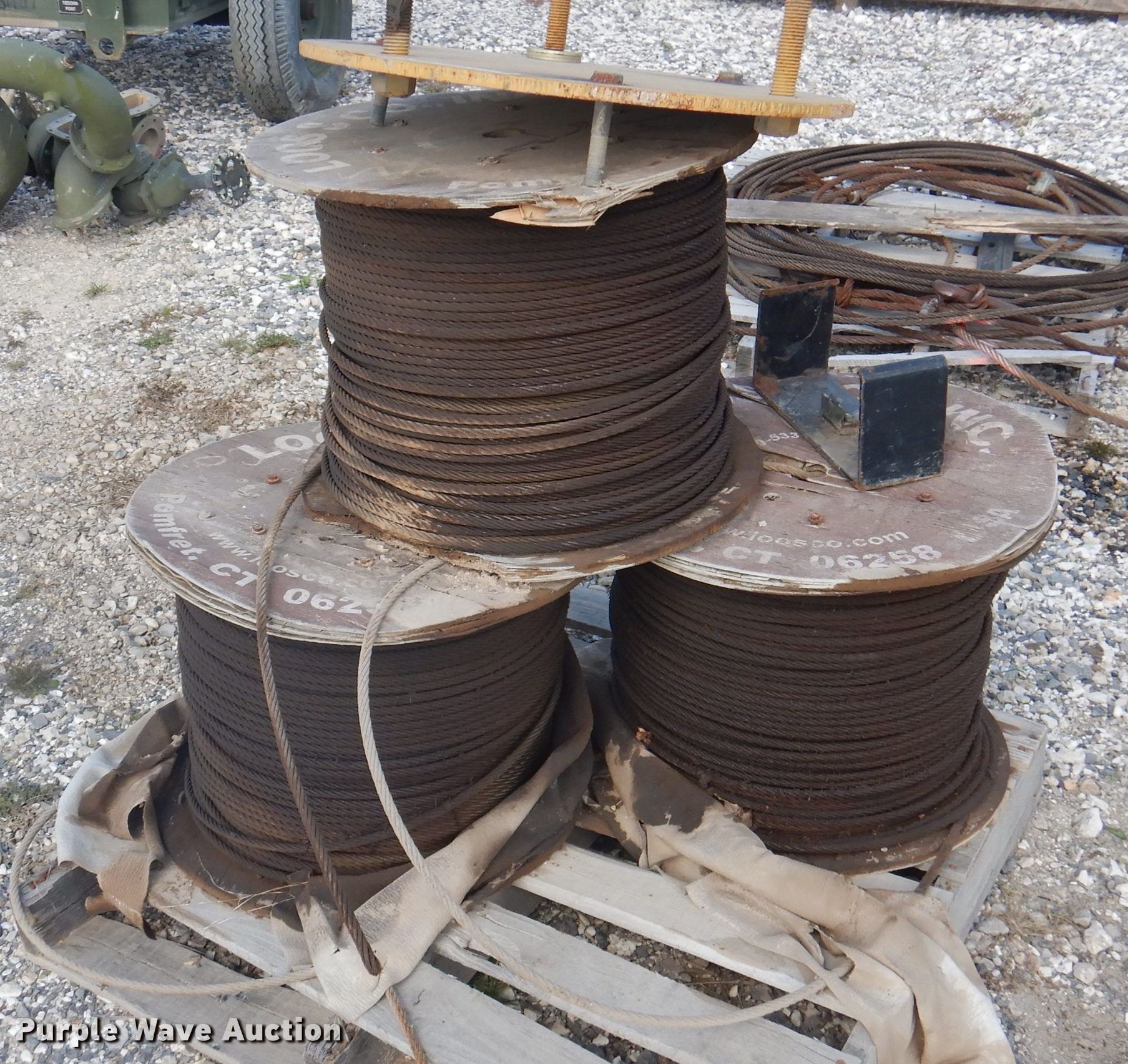 (3) cable spools in Fayetteville, AR | Item JY9603 for sale | Purple Wave