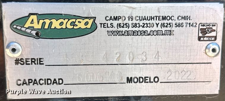 image for item DH1880 Amacsa 2022  hay bale trailer