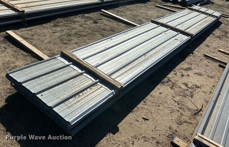image for item DH1893 (76) sheets of 22' 6" L x 36"W metal siding/roofing