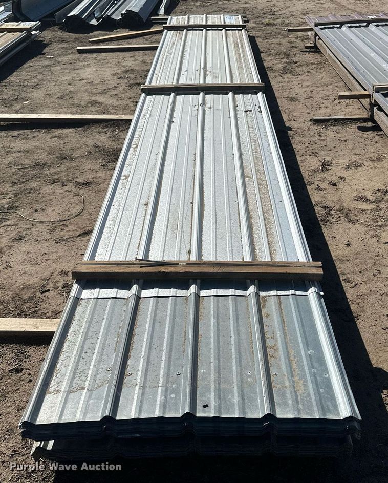 image for item DH1893 (76) sheets of 22' 6" L x 36"W metal siding/roofing