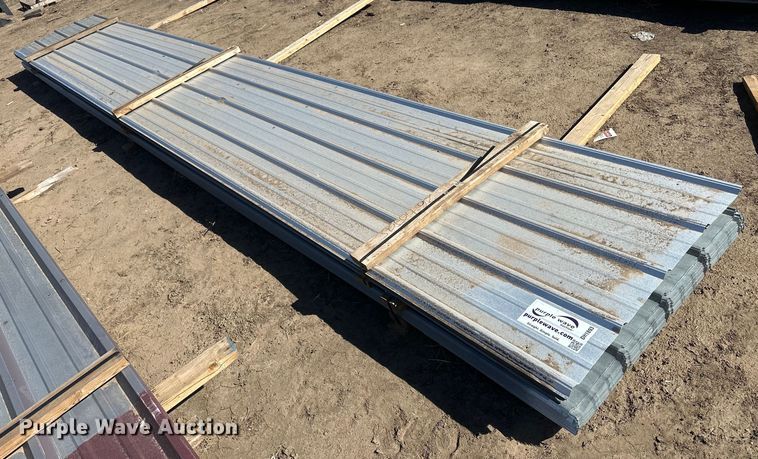 image for item DH1893 (76) sheets of 22' 6" L x 36"W metal siding/roofing