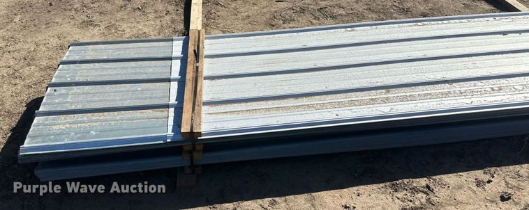 image for item DH1893 (76) sheets of 22' 6" L x 36"W metal siding/roofing