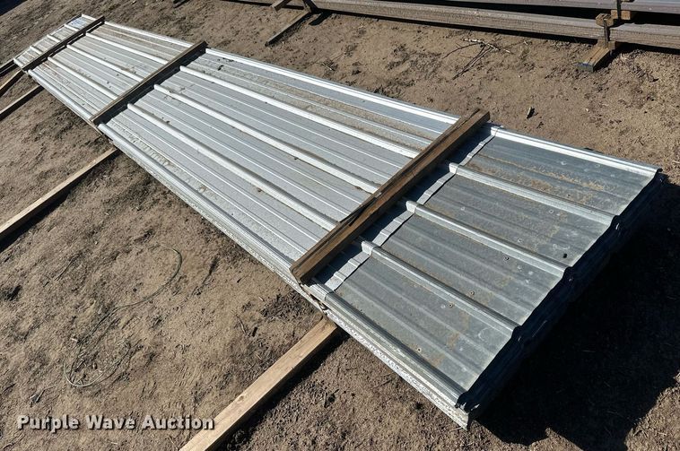 image for item DH1893 (76) sheets of 22' 6" L x 36"W metal siding/roofing