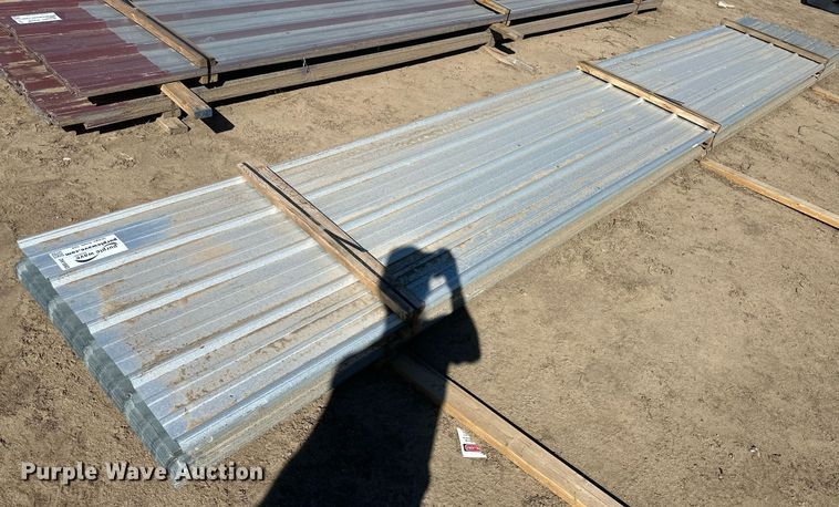 image for item DH1893 (76) sheets of 22' 6" L x 36"W metal siding/roofing