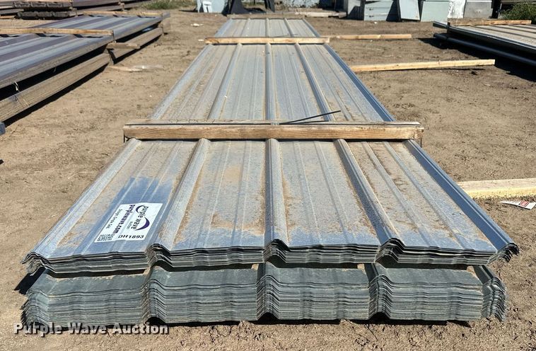 image for item DH1893 (76) sheets of 22' 6" L x 36"W metal siding/roofing