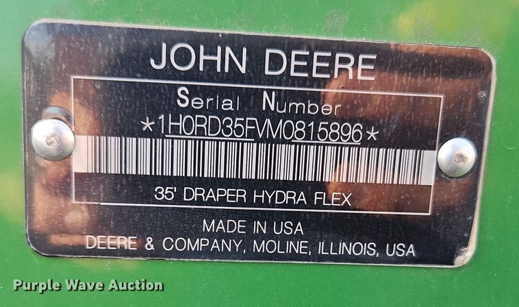 image for item DP2464 John Deere RD35F  flex draper head