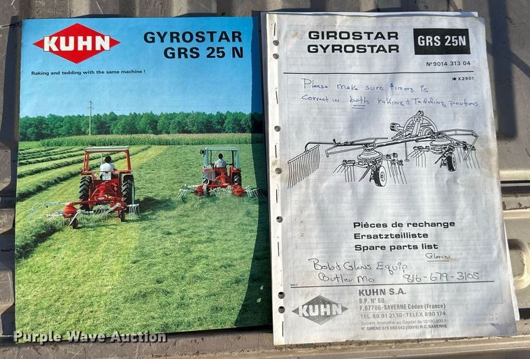 image for item DV1052 Kuhn GRS25N  rotary hay rake