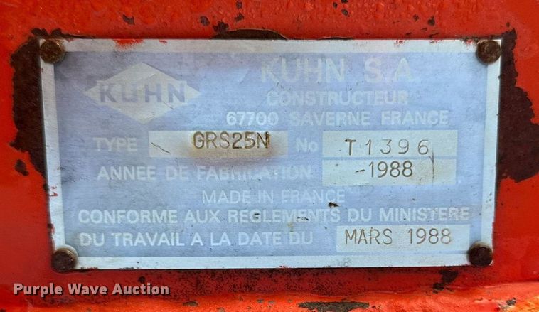 image for item DV1052 Kuhn GRS25N  rotary hay rake