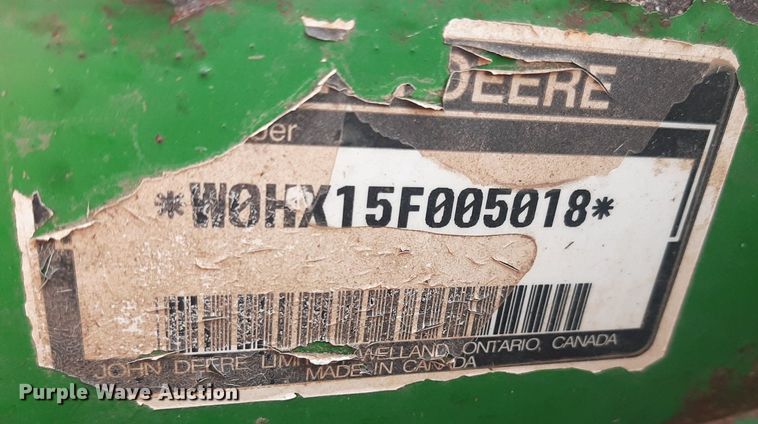 image for item EB9773 John Deere HX15  batwing rotary mower