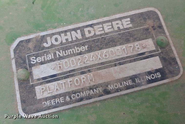 image for item EB9779 John Deere 224  rigid head