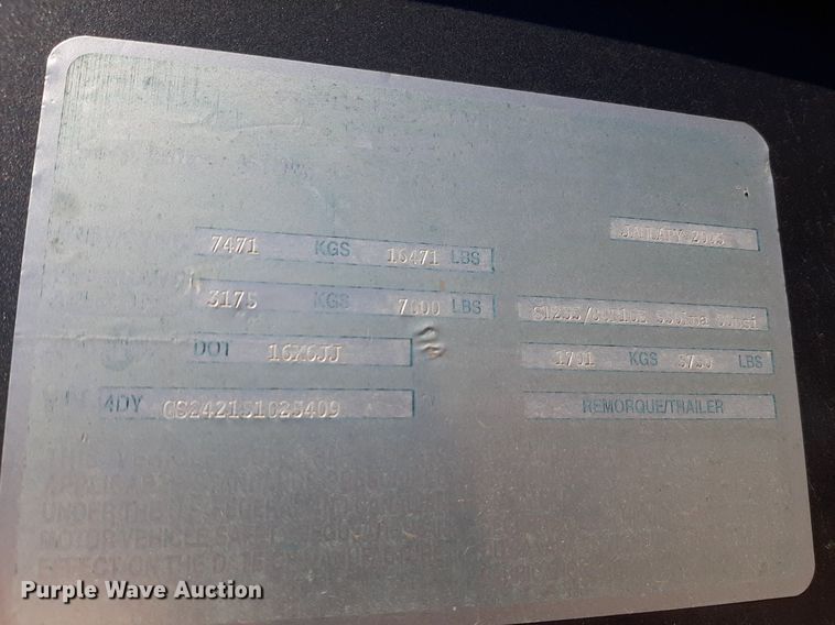 image for item EB9782 2005 Travalong  livestock trailer