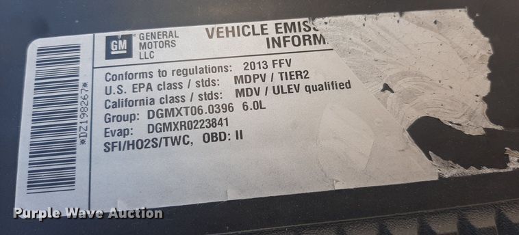 image for item EB9791 2013 GMC Sierra 2500HD  Ext. Cab pickup truck